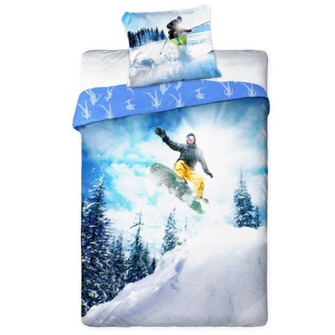 Pościel bawełna 160x200+1p70x80 Snowboard Pościel bawełna 160x200+1p70x80 Snowboard