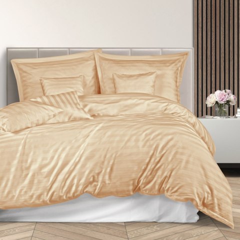 Pościel satyna bambusowo-bawełniana (P) STRIPE BEIGE/220x200 +2x70x80 z listwą +4x40x40 BAMBOO Pościel satyna bambusowo-bawełniana (P) STRIPE BEIGE/220x200 +2x70x80 z listwą +4x40x40 BAMBOO