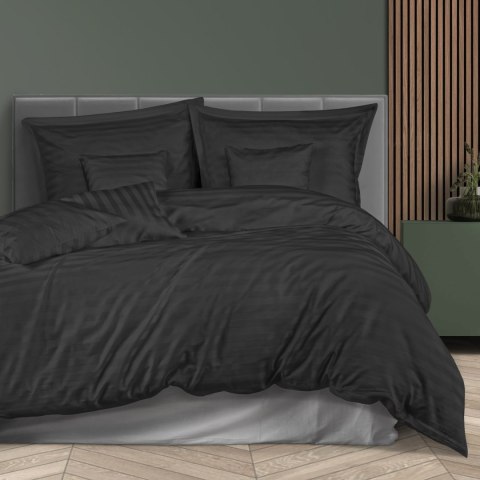 Pościel satyna bambusowo-bawełniana (P) STRIPE BLACK/220x200 +2x70x80 z listwą +4x40x40 BAMBOO Pościel satyna bambusowo-bawełniana (P) STRIPE BLACK/220x200 +2x70x80 z listwą +4x40x40 BAMBOO