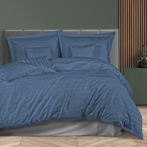 Pościel satyna bambusowo-bawełniana (P) STRIPE CORNFLOWER/220x200 +2x70x80 z listwą +4x40x40 BAMBOO Pościel satyna bambusowo-bawełniana (P) STRIPE CORNFLOWER/220x200 +2x70x80 z listwą +4x40x40 BAMBOO