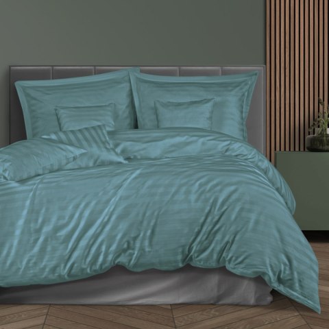 Pościel satyna bambusowo-bawełniana (P) STRIPE SEA TURQUOISE/140x200 +1x70x80 z listwą +2x40x40 BAMBOO Pościel satyna bambusowo-bawełniana (P) STRIPE SEA TURQUOISE/140x200 +1x70x80 z listwą +2x40x40 BAMBOO