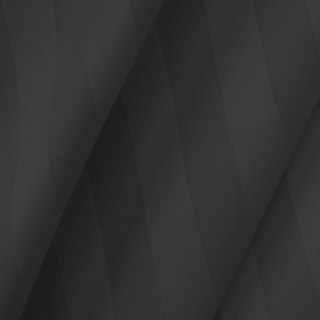 Poszewka satyna bambusowo-bawełniana STRIPE BLACK/70x80 z listwą