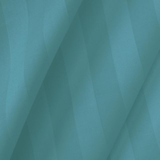 Poszewka satyna bambusowo-bawełniana STRIPE SEA TURQUOISE/70x80 z listwą