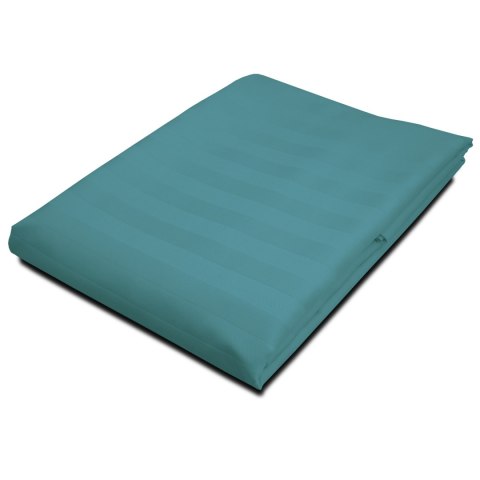 Prześcieradło satyna bambusowo-bawełniana STRIPE SEA TURQUOISE/160x240 Prześcieradło satyna bambusowo-bawełniana STRIPE SEA TURQUOISE/160x240
