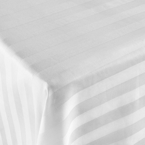 Prześcieradło satyna bambusowo-bawełniana STRIPE WHITE/160x240