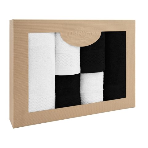 Ręcznik D Bawełna 100% Solano Biały + Czarny (P) 2x30x50+2x50x90+2x70x140 kpl. Ręcznik D Bawełna 100% Solano Biały + Czarny (P) 2x30x50+2x50x90+2x70x140 kpl.