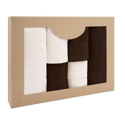 Ręcznik D Bawełna 100% Solano Krem + Ciemny Brąz (P) 2x30x50+2x50x90+2x70x140 kpl. Ręcznik D Bawełna 100% Solano Krem + Ciemny Brąz (P) 2x30x50+2x50x90+2x70x140 kpl.