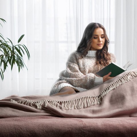 KOC PLED 6 180 X 220 CM RÓŻOWY