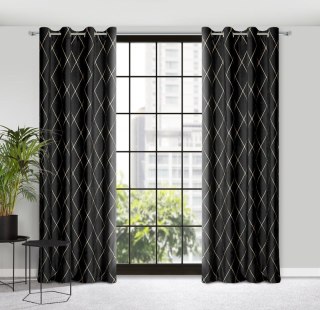 ZASŁONA DEKORACYJNA PIERRE CARDIN MARGO 140 X 250 CM CZARNY