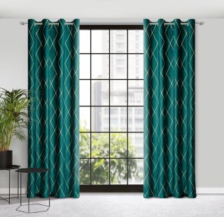 ZASŁONA DEKORACYJNA PIERRE CARDIN MARGO 140 X 250 CM TURKUSOWY