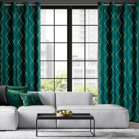 ZASŁONA DEKORACYJNA PIERRE CARDIN MARGO 140 X 250 CM TURKUSOWY