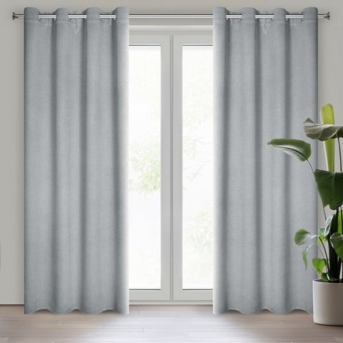 ZASŁONA GOTOWA CARLO 135 X 250 CM SREBRNY ZASŁONA GOTOWA CARLO 135 X 250 CM SREBRNY