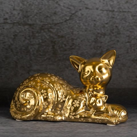 FIGURKA DEKORACYJNA KITY (02) 22 X 9 X 14 CM ZŁOTY FIGURKA DEKORACYJNA KITY (02) 22 X 9 X 14 CM ZŁOTY
