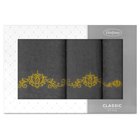 KOMPLET RĘCZNIKÓW 3 56 X 36 X 7 CM STALOWY