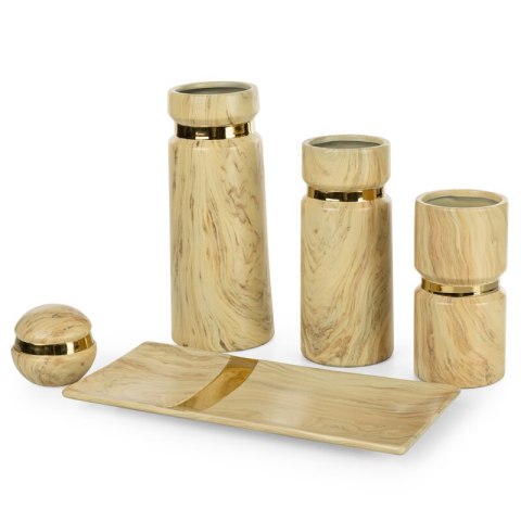 WAZON DEKORACYJNY ALIZA FI 12 X 30 CM BEŻOWY WAZON DEKORACYJNY ALIZA FI 12 X 30 CM BEŻOWY