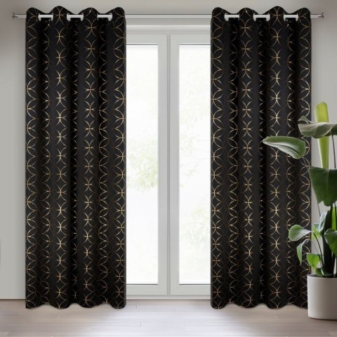 ZASŁONA GOTOWA ABELLA 135 X 250 CM CZARNY ZASŁONA GOTOWA ABELLA 135 X 250 CM CZARNY