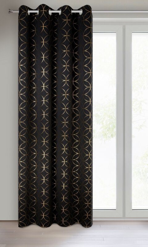 ZASŁONA GOTOWA ABELLA 135 X 250 CM CZARNY ZASŁONA GOTOWA ABELLA 135 X 250 CM CZARNY