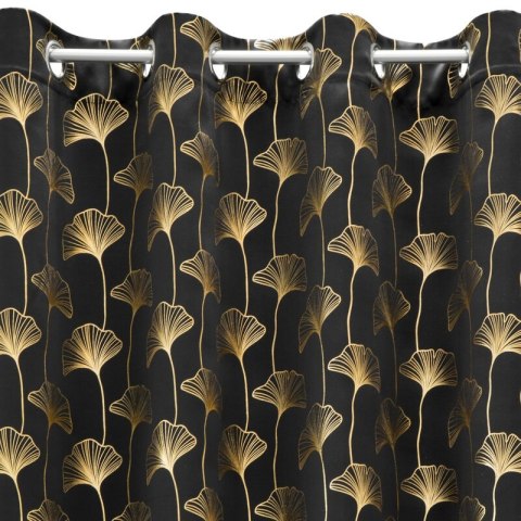 ZASŁONA GOTOWA CLARA 135 X 250 CM CZARNY ZASŁONA GOTOWA CLARA 135 X 250 CM CZARNY