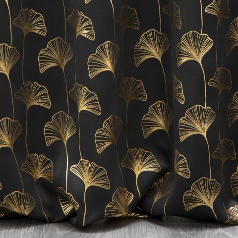 ZASŁONA GOTOWA CLARA 135 X 250 CM CZARNY ZASŁONA GOTOWA CLARA 135 X 250 CM CZARNY