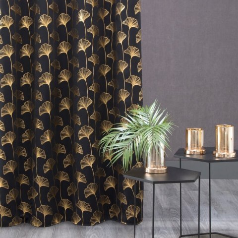 ZASŁONA GOTOWA CLARA 135 X 250 CM CZARNY ZASŁONA GOTOWA CLARA 135 X 250 CM CZARNY