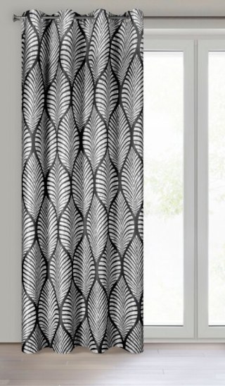 ZASŁONA GOTOWA ELOISA 140 X 250 CM CZARNY