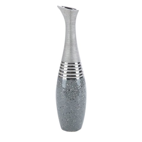 WAZON DEKORACYJNY NELI (16) FI 15 X 60 CM SREBRNY WAZON DEKORACYJNY NELI (16) FI 15 X 60 CM SREBRNY