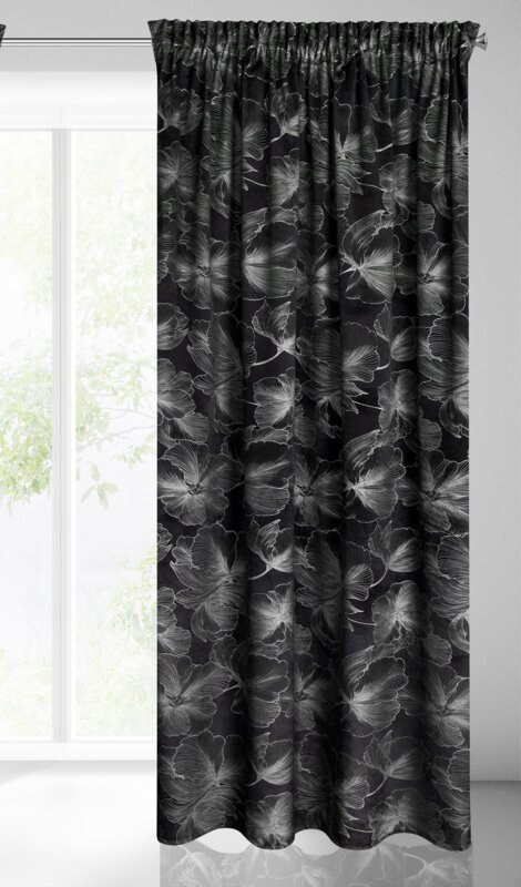 ZASŁONA GOTOWA STELLA NA TAŚMIE 140 X 300 CM CZARNY ZASŁONA GOTOWA STELLA NA TAŚMIE 140 X 300 CM CZARNY