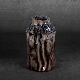 WAZON DEKORACYJNY ALDA (03) FI 16 X 27 CM GRANATOWY