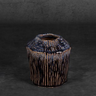 WAZON DEKORACYJNY ALDA (05) FI 13 X 14 CM GRANATOWY
