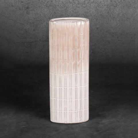 WAZON DEKORACYJNY EDNA (07) 12 X 6 X 31 CM KREMOWY WAZON DEKORACYJNY EDNA (07) 12 X 6 X 31 CM KREMOWY