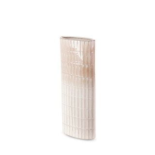 WAZON DEKORACYJNY EDNA (08) 17 X 8 X 41 CM KREMOWY