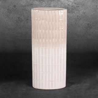 WAZON DEKORACYJNY EDNA (08) 17 X 8 X 41 CM KREMOWY