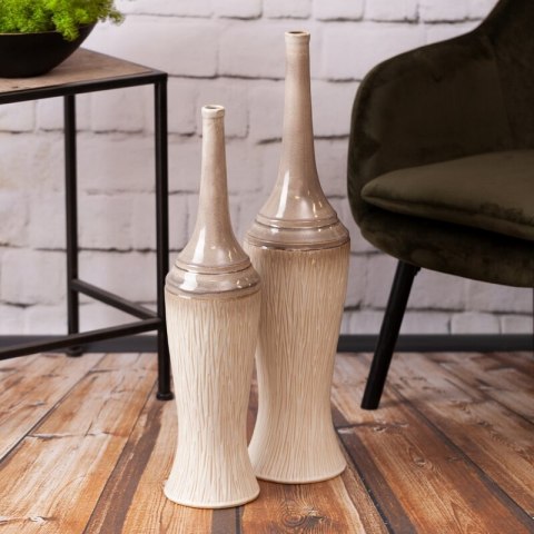WAZON DEKORACYJNY ROSINA (01) FI 16 X 66 CM KREMOWY WAZON DEKORACYJNY ROSINA (01) FI 16 X 66 CM KREMOWY