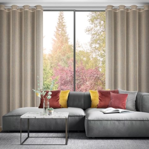 ZASŁONA GOTOWA ADELA 140 X 250 CM BEŻOWY ZASŁONA GOTOWA ADELA 140 X 250 CM BEŻOWY