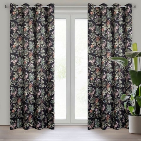 ZASŁONA GOTOWA BECKY 140 X 250 CM CZARNY ZASŁONA GOTOWA BECKY 140 X 250 CM CZARNY