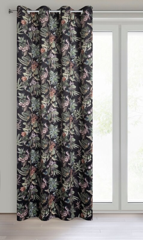 ZASŁONA GOTOWA BECKY 140 X 250 CM CZARNY ZASŁONA GOTOWA BECKY 140 X 250 CM CZARNY