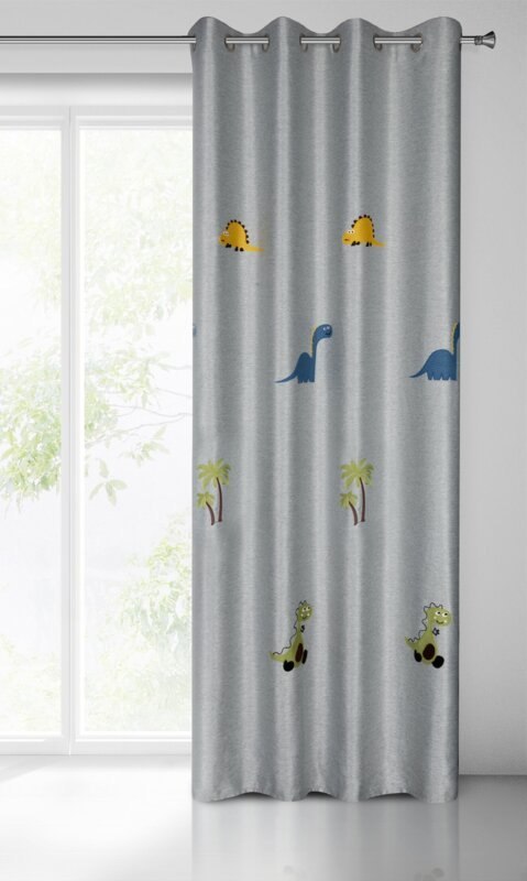 ZASŁONA GOTOWA DINO 140 X 250 CM SREBRNY ZASŁONA GOTOWA DINO 140 X 250 CM SREBRNY