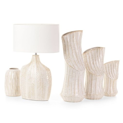 LAMPA DEKORACYJNA LIZA (01) O 38 X 58 CM KREMOWY LAMPA DEKORACYJNA LIZA (01) O 38 X 58 CM KREMOWY