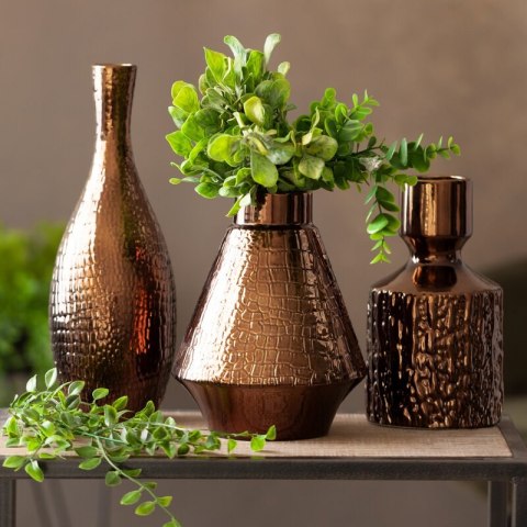 WAZON DEKORACYJNY ERNA FI 12 X 34 CM MIEDZIANY WAZON DEKORACYJNY ERNA FI 12 X 34 CM MIEDZIANY