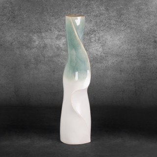 WAZON DEKORACYJNY LIANA (01) 14 X 13 X 47 CM KREMOWY
