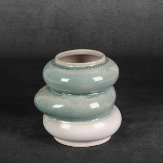 WAZON DEKORACYJNY LIANA (03) 19 X 18 X 19 CM KREMOWY