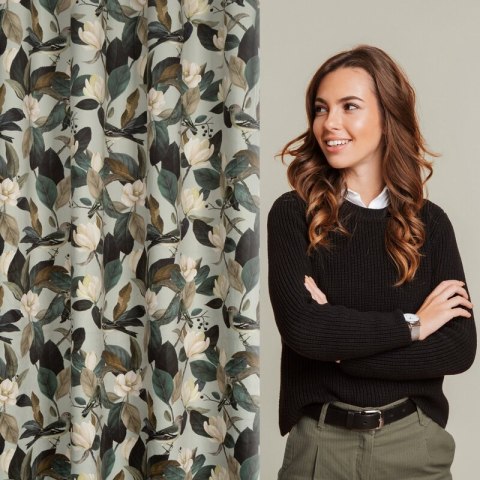 ZASŁONA GOTOWA ELENI 140 X 250 CM OLIWKOWY