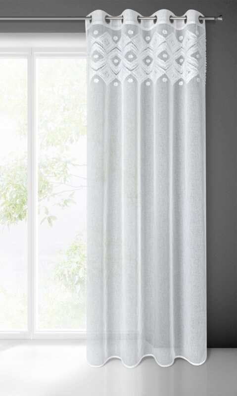 ZASŁONA GOTOWA ESTERA 140 X 250 CM BIAŁY