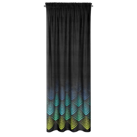 ZASŁONA GOTOWA ANGELINA NA TAŚMIE 140 X 270 CM CZARNY ZASŁONA GOTOWA ANGELINA NA TAŚMIE 140 X 270 CM CZARNY