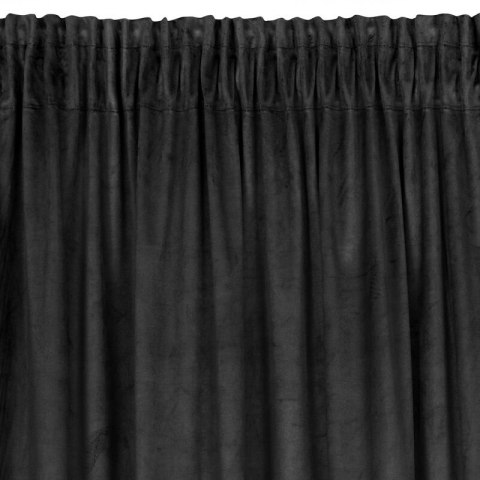 ZASŁONA GOTOWA ANGELINA NA TAŚMIE 140 X 270 CM CZARNY ZASŁONA GOTOWA ANGELINA NA TAŚMIE 140 X 270 CM CZARNY