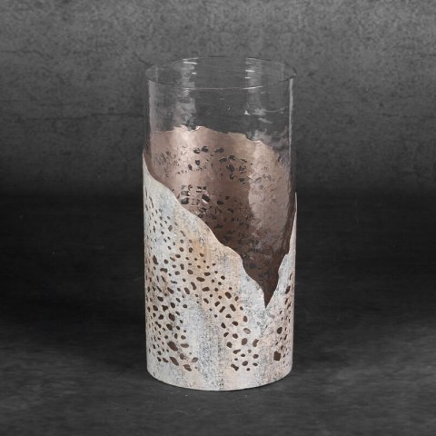 SZKLANY ŚWIECZNIK DEKORACYJNY DIMON (01) FI 13 X 27 CM BEŻOWY SZKLANY ŚWIECZNIK DEKORACYJNY DIMON (01) FI 13 X 27 CM BEŻOWY