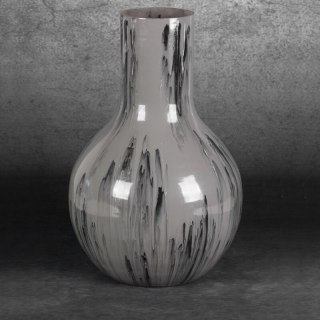 SZKLANY WAZON DEKORACYJNY CALEN (02) FI 24 X 40 CM POPIELATY