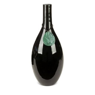 SZKLANY WAZON DEKORACYJNY CAPRI (02) FI 18 X 48 CM CZARNY