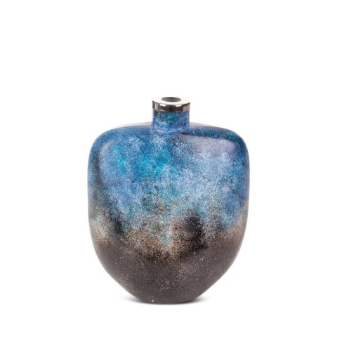 SZKLANY WAZON DEKORACYJNY CAREN (03) 20 X 11 X 27 CM NIEBIESKI