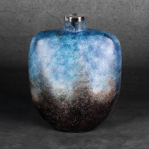 SZKLANY WAZON DEKORACYJNY CAREN (03) 20 X 11 X 27 CM NIEBIESKI